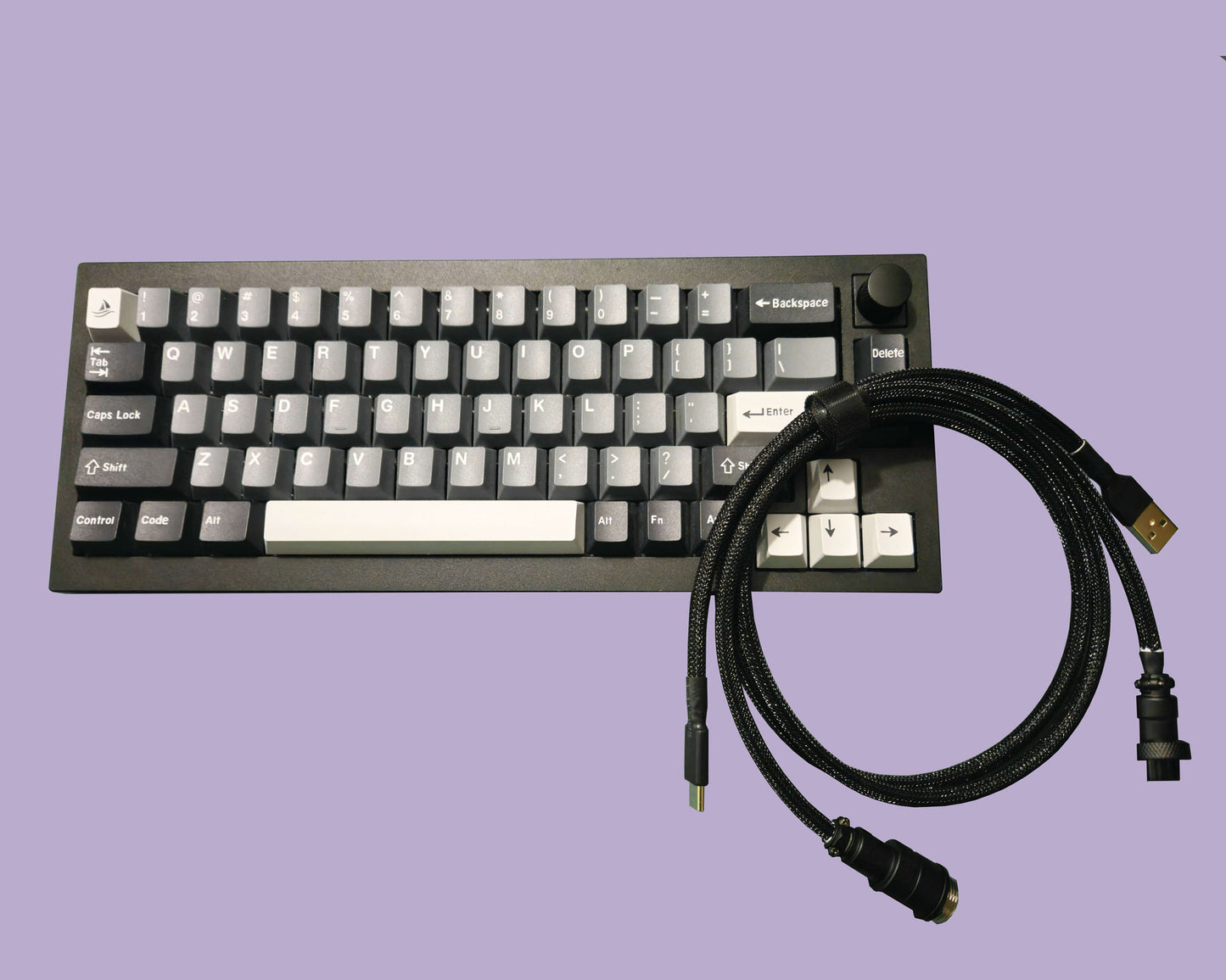 Cable Clavier Aviator Noir sur Noir 1,5 M
