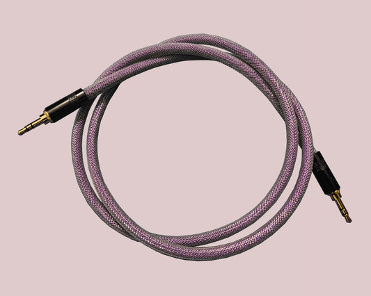 Cable audio Jack Violet/transparent 90 cm