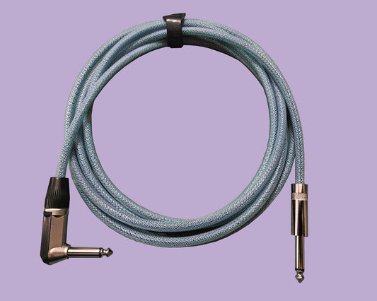 Cable Instrument BASS/ Guitare MONO 3 mètres CYAN
