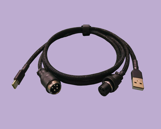 Cable Clavier Aviator Noir sur Noir 1,5 M