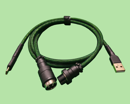 Cable Clavier Aviator Noir sur Vert 1,5 M