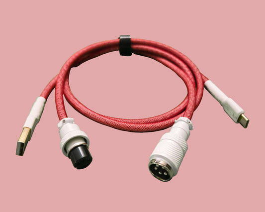 Cable Clavier Aviator Rouge sur Blanc 1,5 M